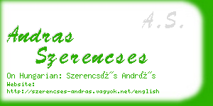 andras szerencses business card